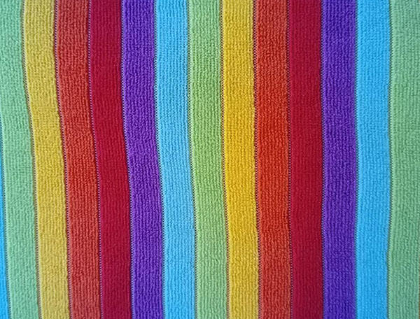 全涤丝彩条毛巾布