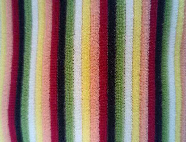 全涤丝彩条毛巾布