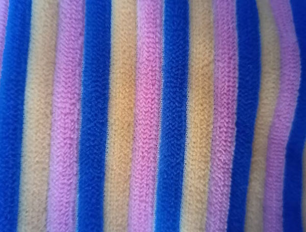 全涤丝彩条毛巾布