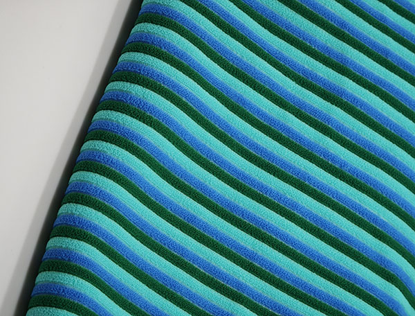 彩条抽条毛巾布