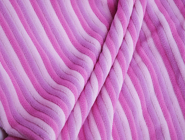 彩条抽条毛巾布